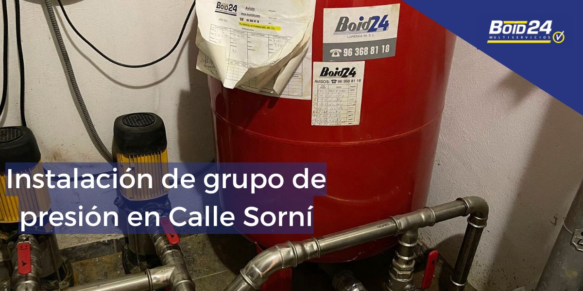 Instalación de un Equipo de Presión en la Comunidad de Propietarios de Calle Sorni (Valencia)